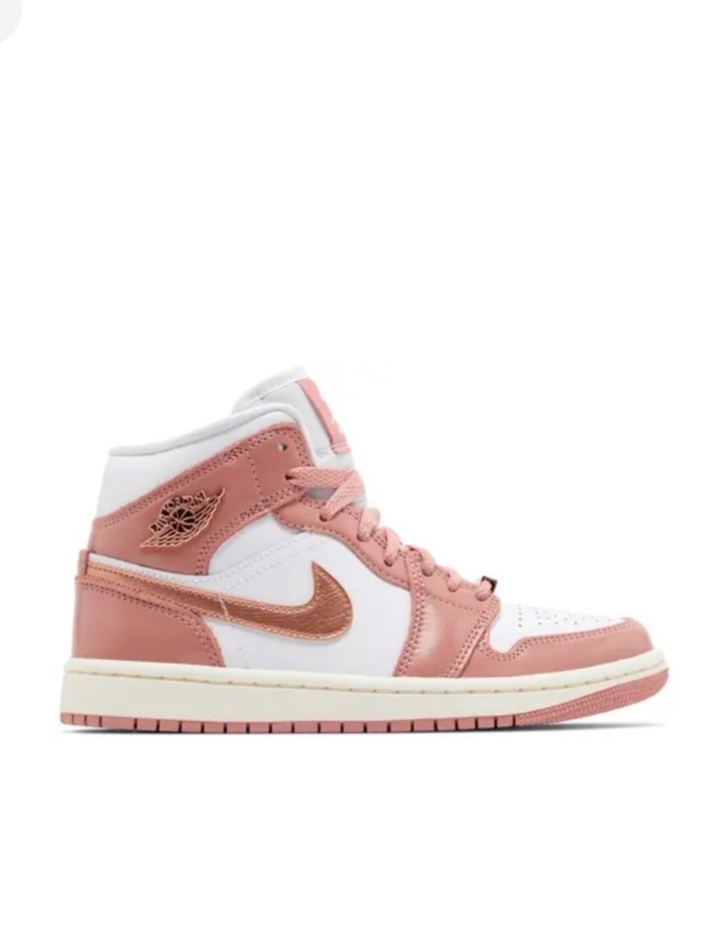 Nike WMNS Air Jordan 1 Mid SE "Red Stardust" FB9892-670 Sneakers LikeNew